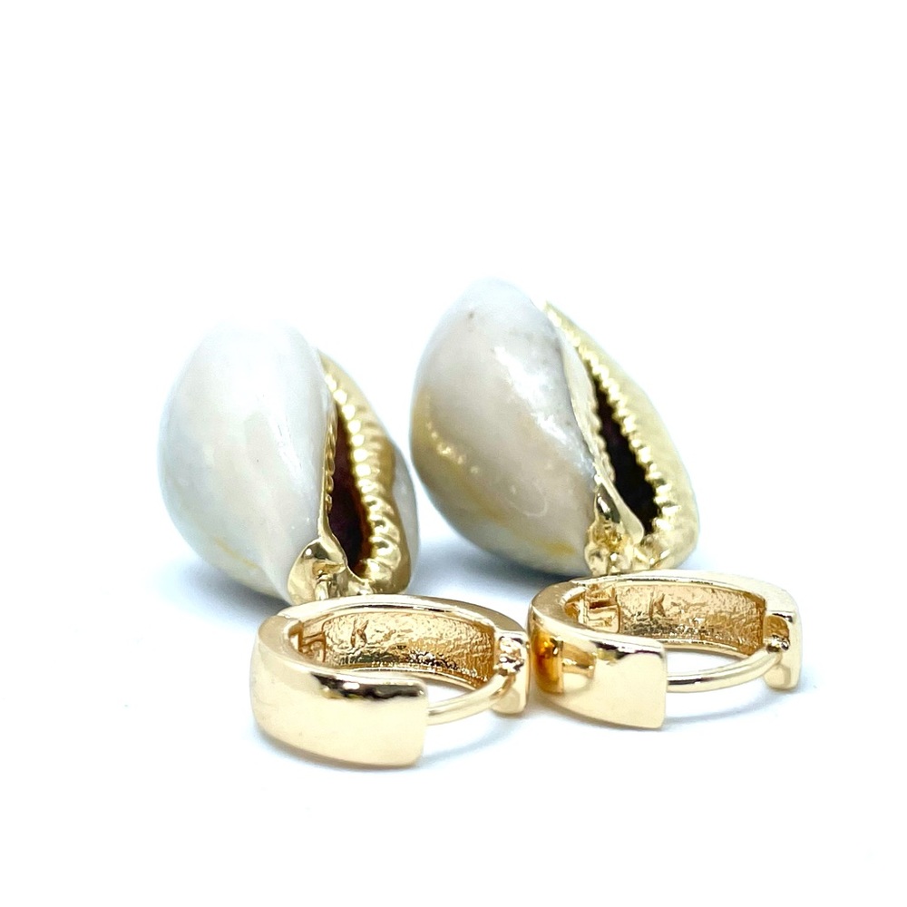 14k Gold Filled Tarnish-Free Cowrie Shell Earrings